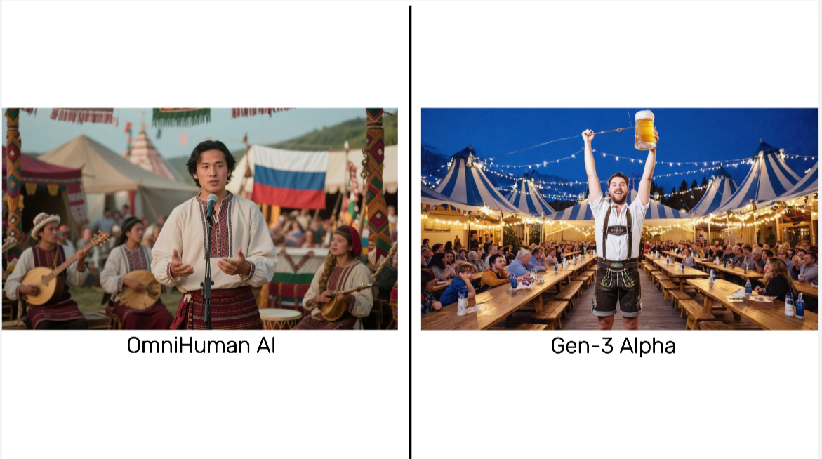 OmniHuman vs. Gen-3 Alpha-Bild für Test 4