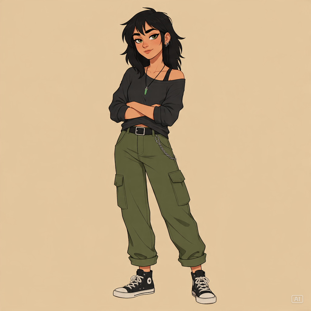 Idle stance character reference generated by Pippit