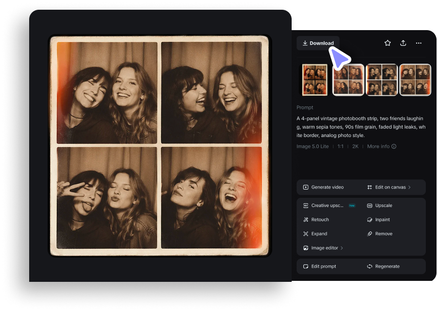 Refine and download your vintage strip