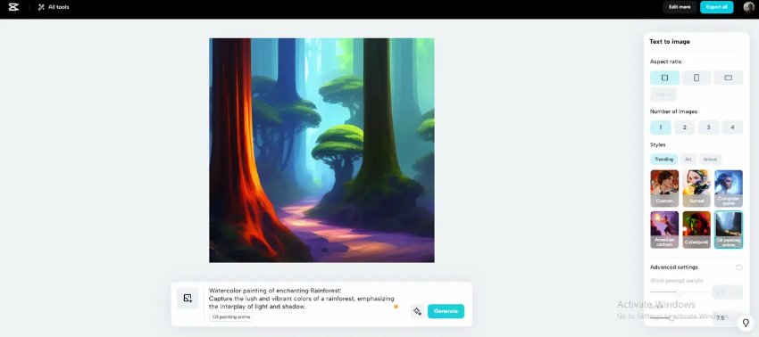 Pintura de acuarela de una exuberante selva tropical captura de pantalla
