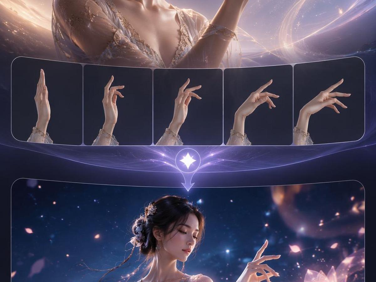 hand gesture motion transfer AI prompt cover 2 in 4:3
