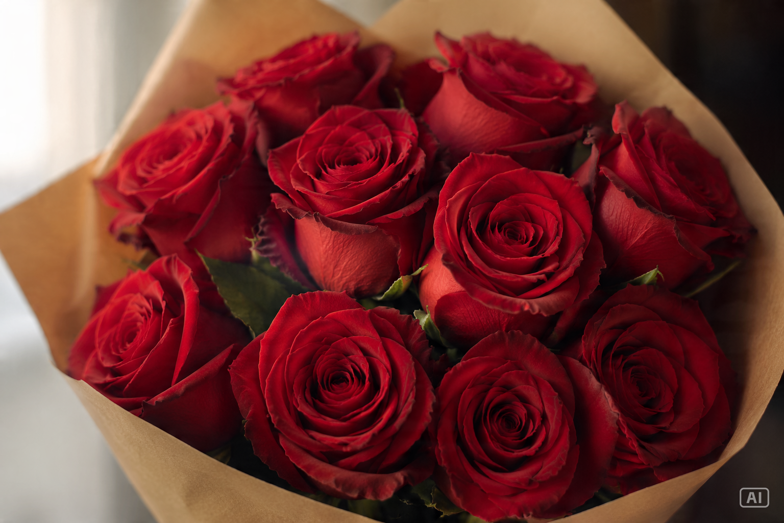 Red rose bouquet image generated by Pippit