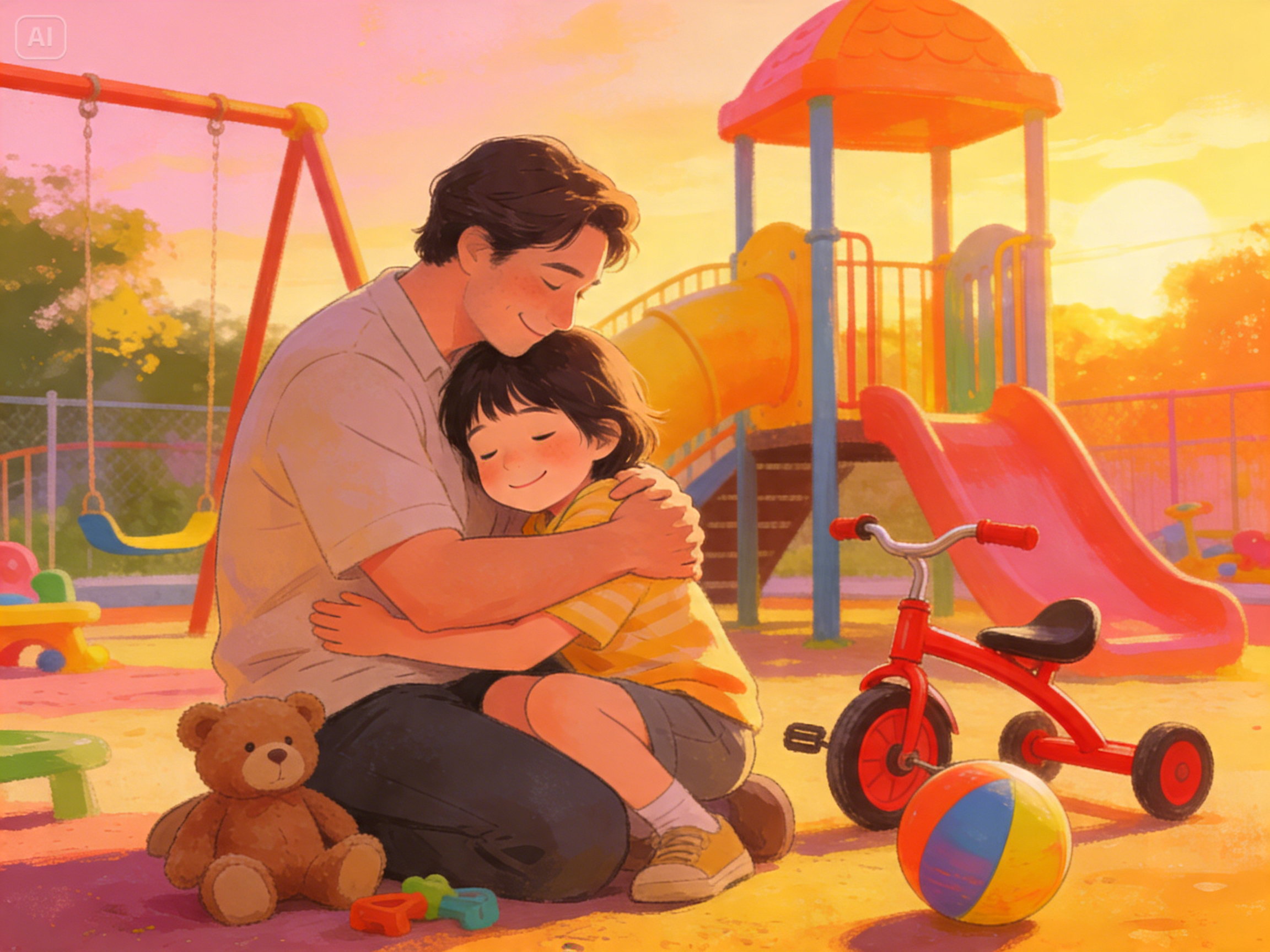 Prompt for a childhood playground reunion