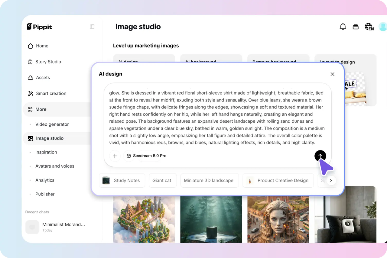 Generate your art prompt reference
