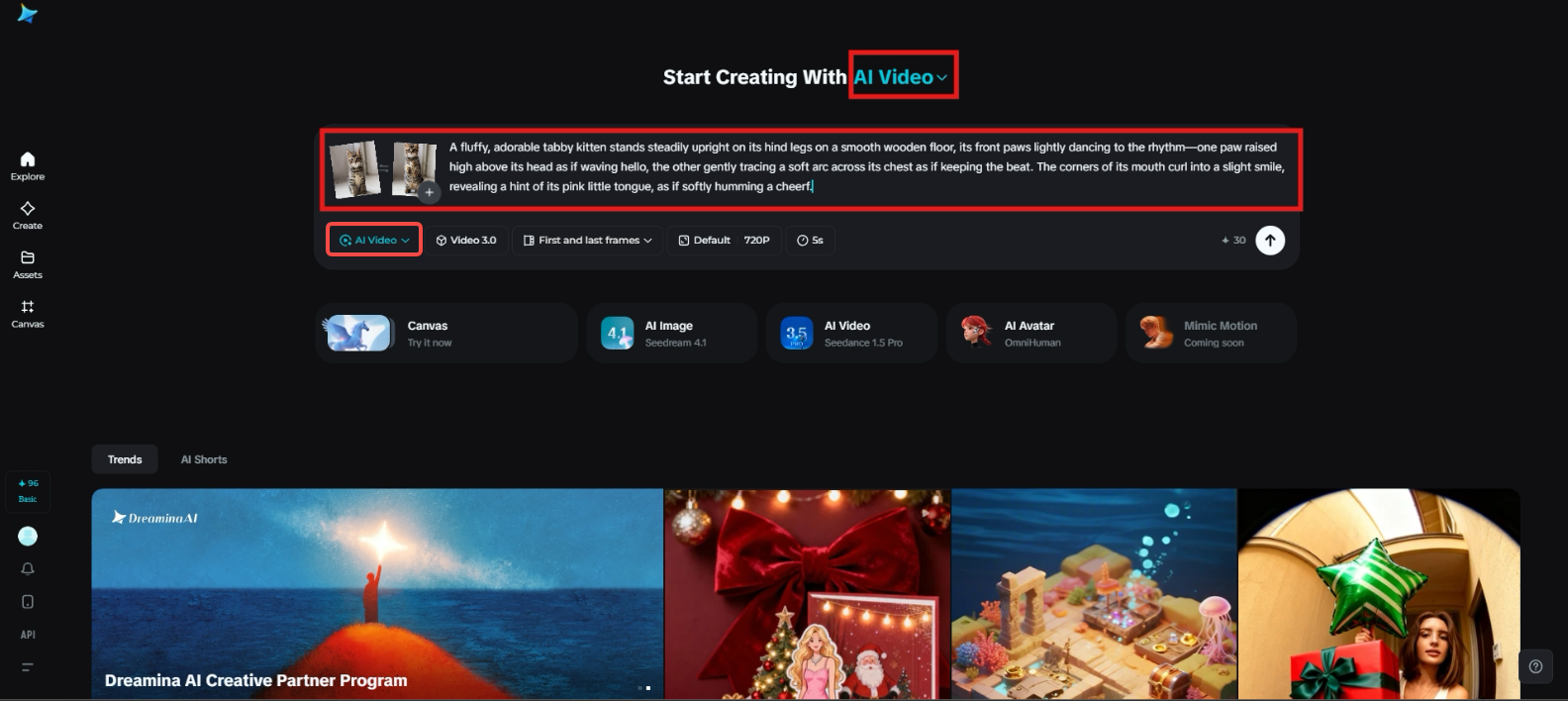 Upload images and add prompts