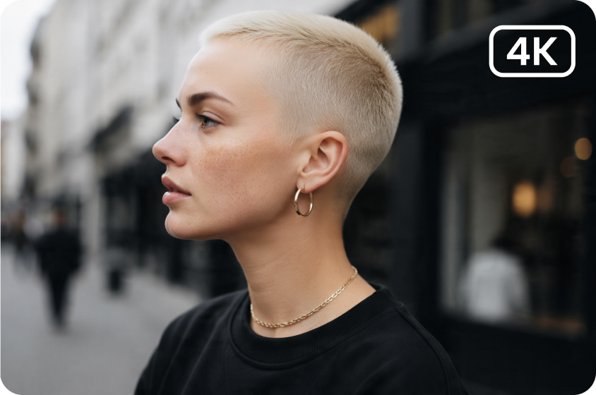 High resolution realistic buzz cut filter outputs