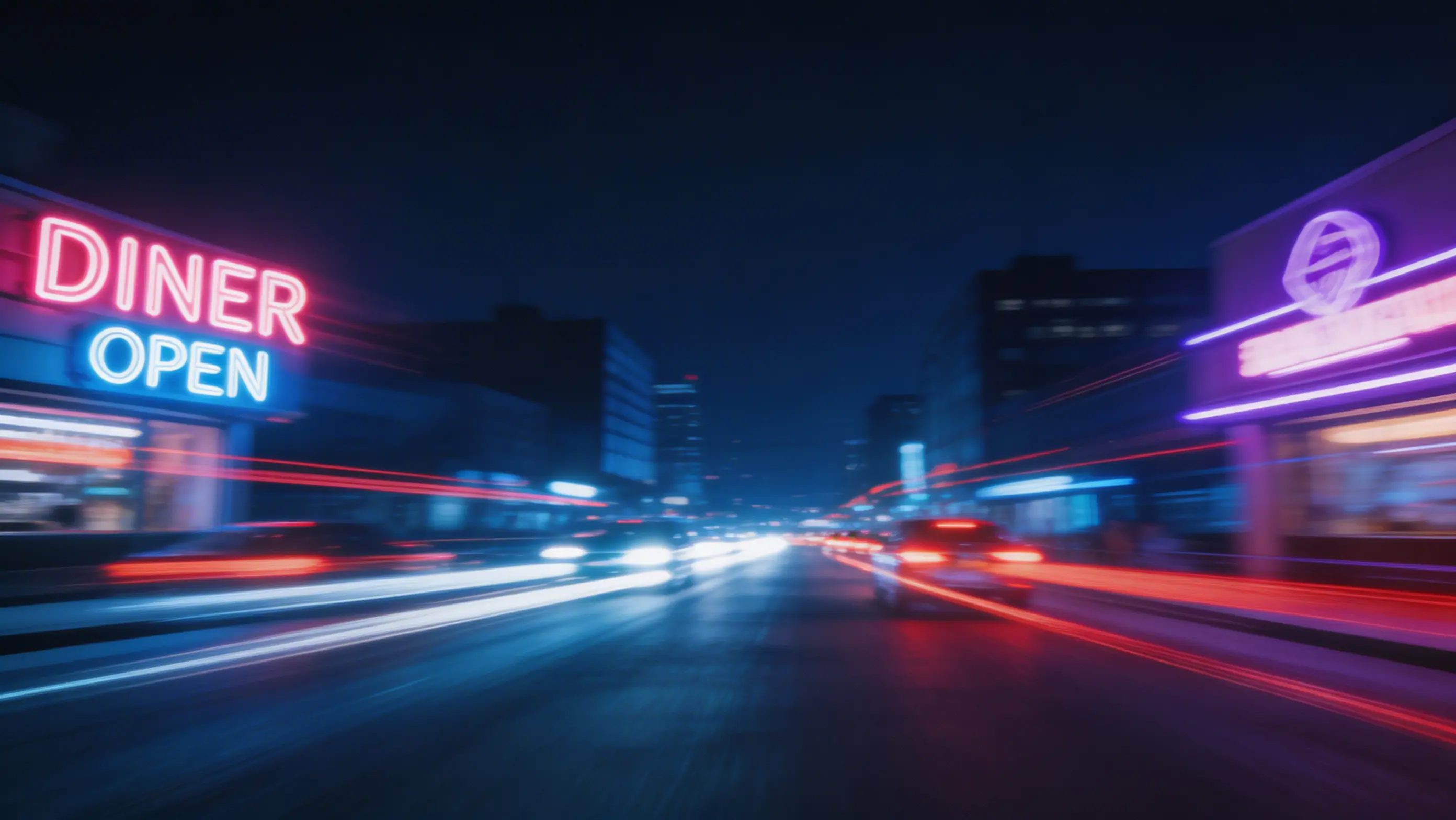 Mga guhit ng neon lights na may motion blur