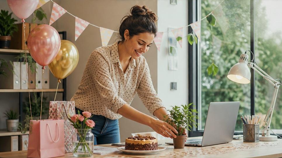 Vidéo de vœux d'anniversaire de travail - Message d'étape