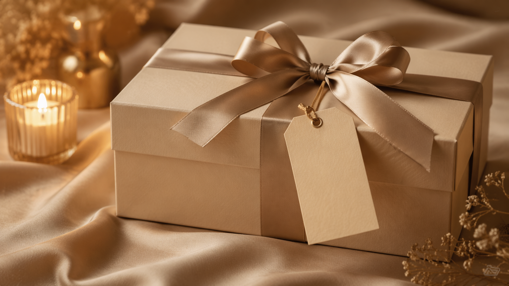 Dreamina-Verpackungsmockup-Prompt-Beispiel 4: Premium-Geschenkbox-Szene