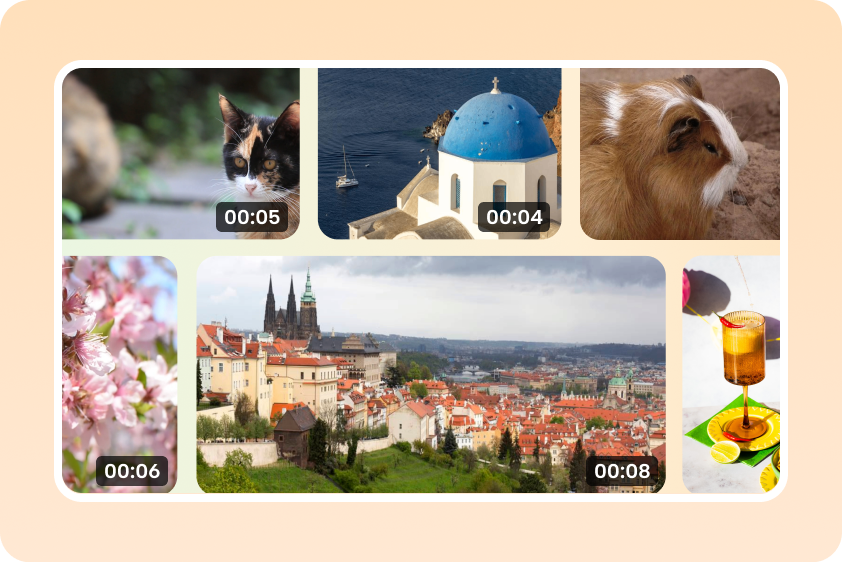 Unlimited media assets along with keyframe animations