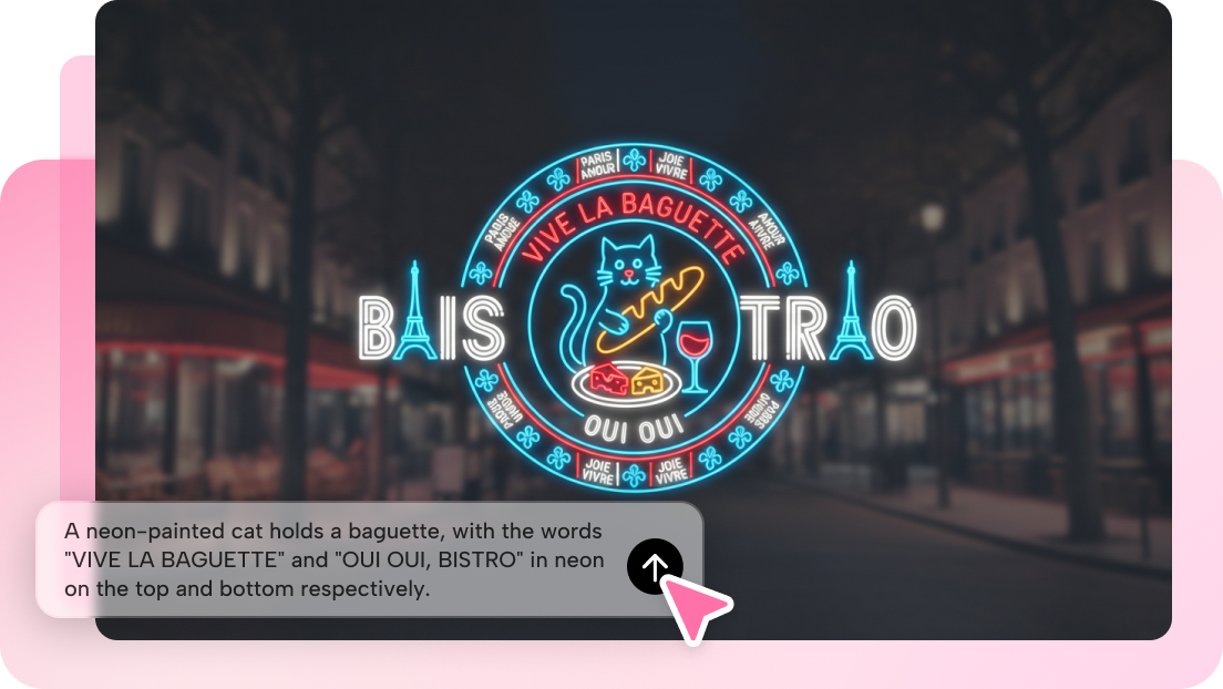  프롬프트에서 사용자 지정 네온 로고 생성