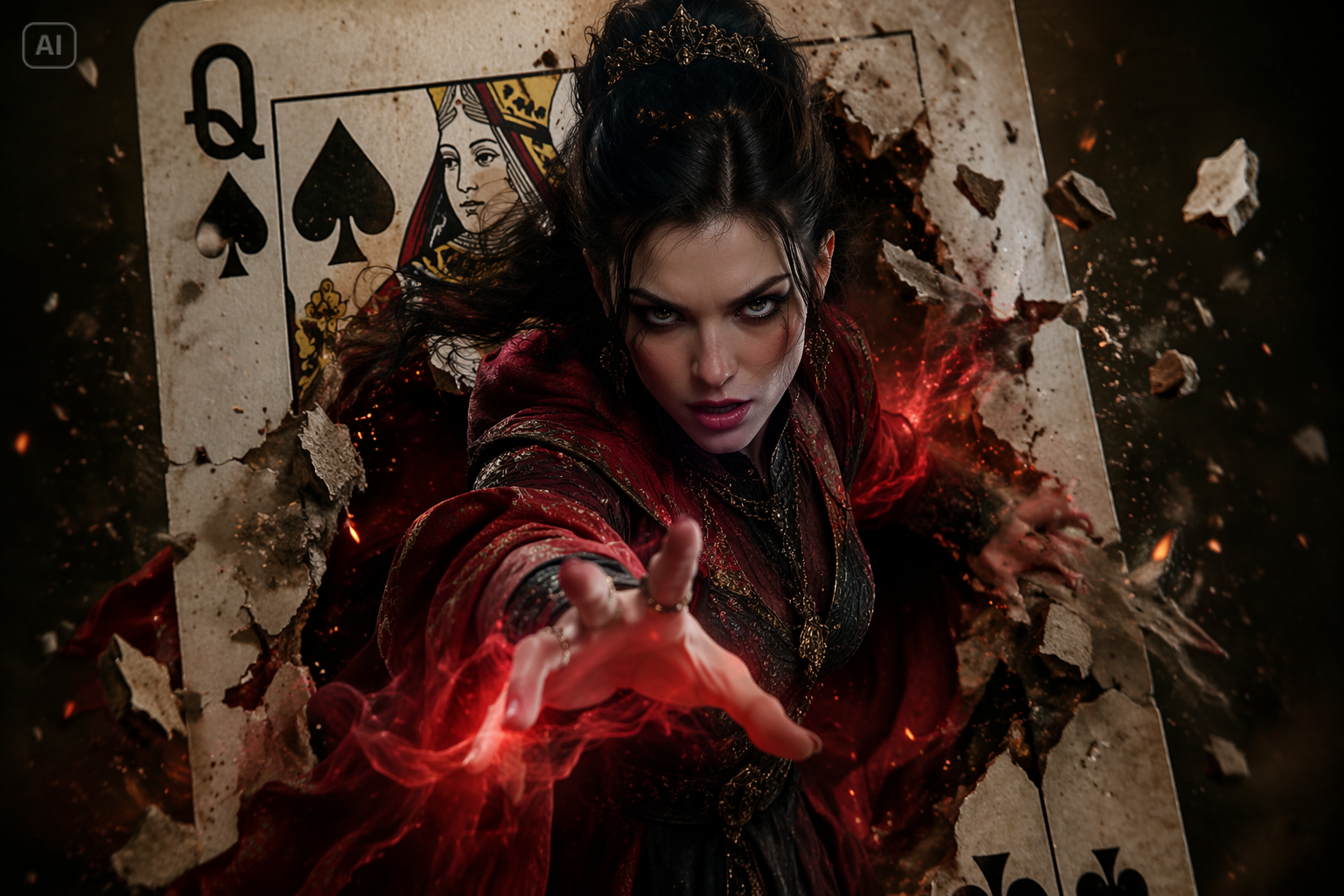 queen of spades AI prompts features