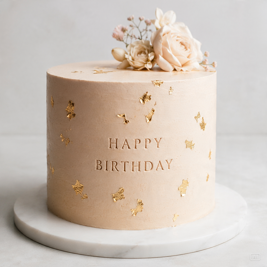 Champagne themed 34th birthday cake generated by Pippit