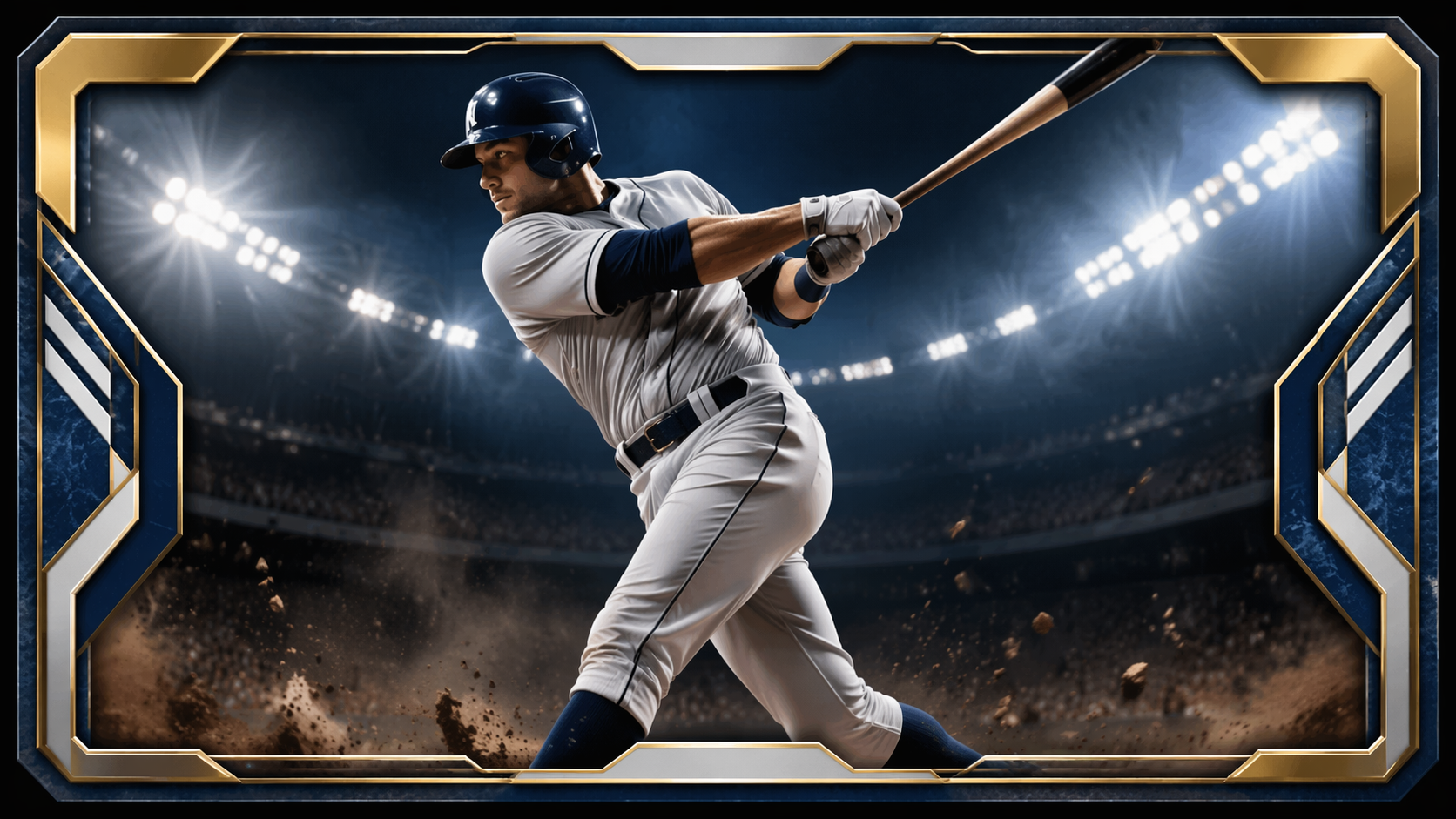 Dreamina AI Sports Card Filter prompt example 6: Baseball Night Card