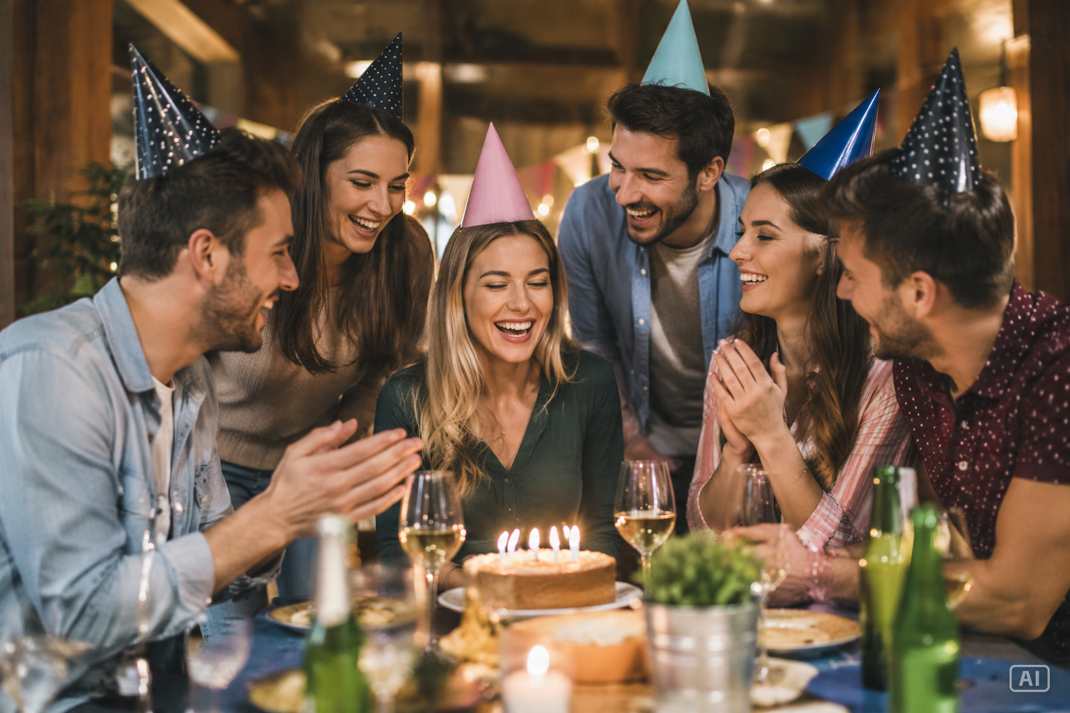 Friends birthday celebration image generated by Pippit
