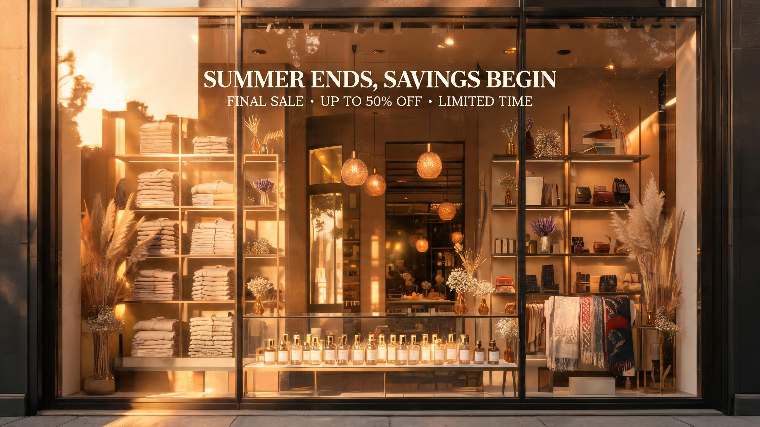 Prompt for a luxury brand summer sale