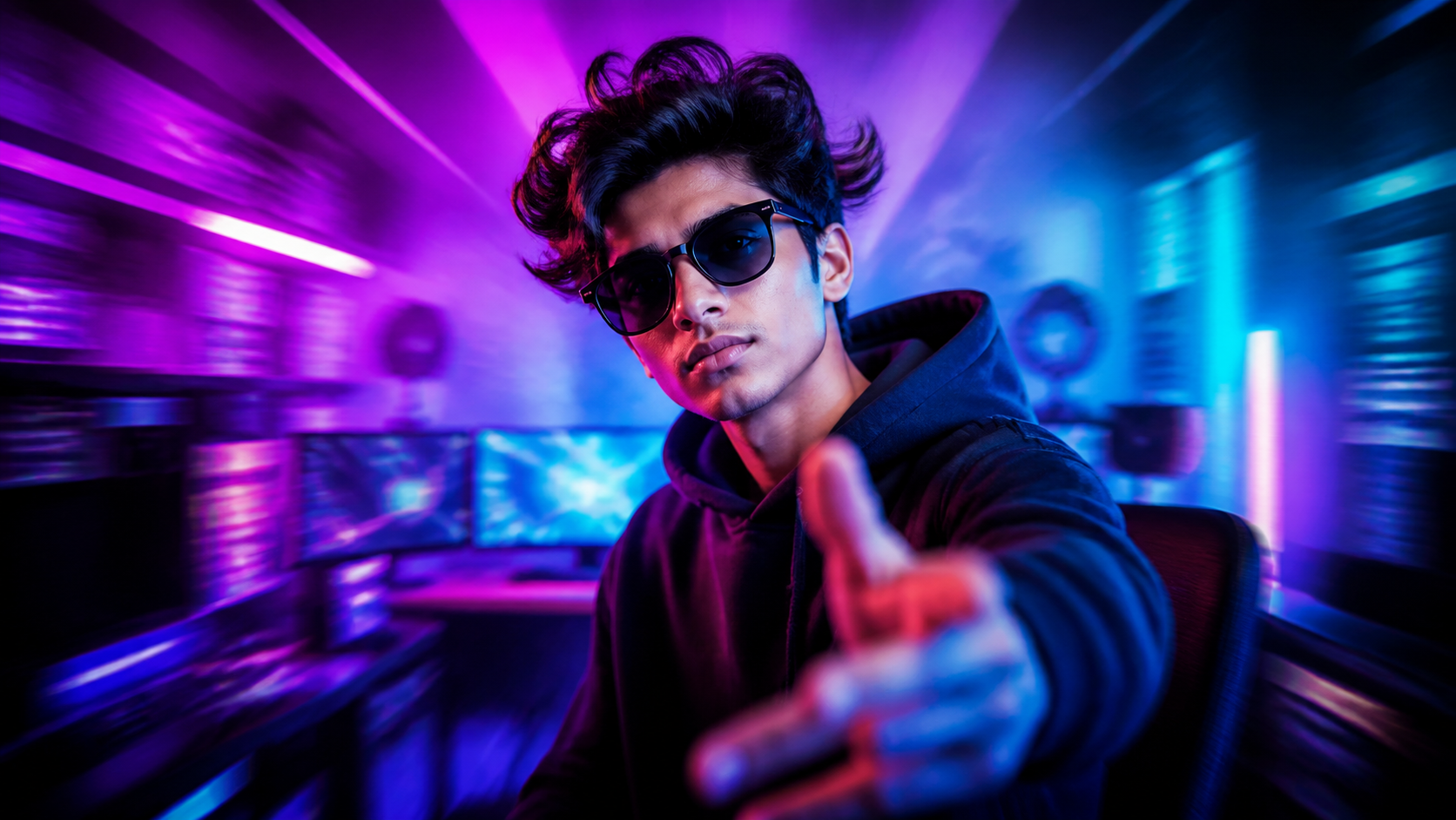 Prompt Ghaus Editz - Ritratto al neon Beat