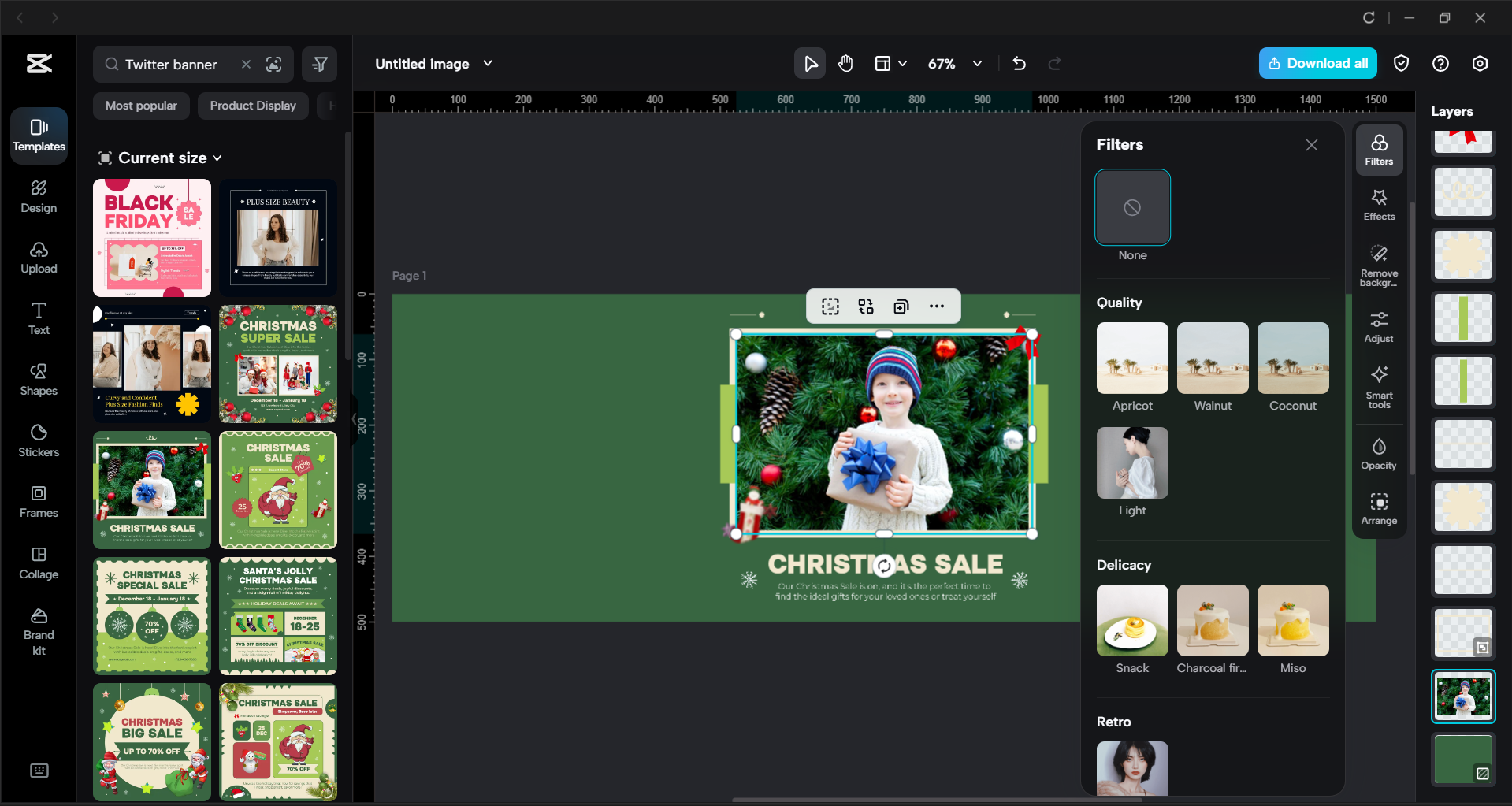 Interface van de CapCut desktop video-editor - de gemakkelijkste manier om Twitter-banners te ontwerpen