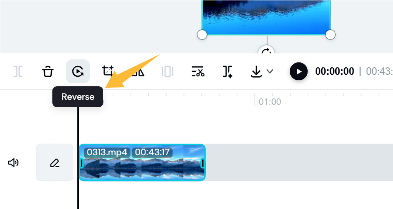 Omvänd videoklipp i CapCut online