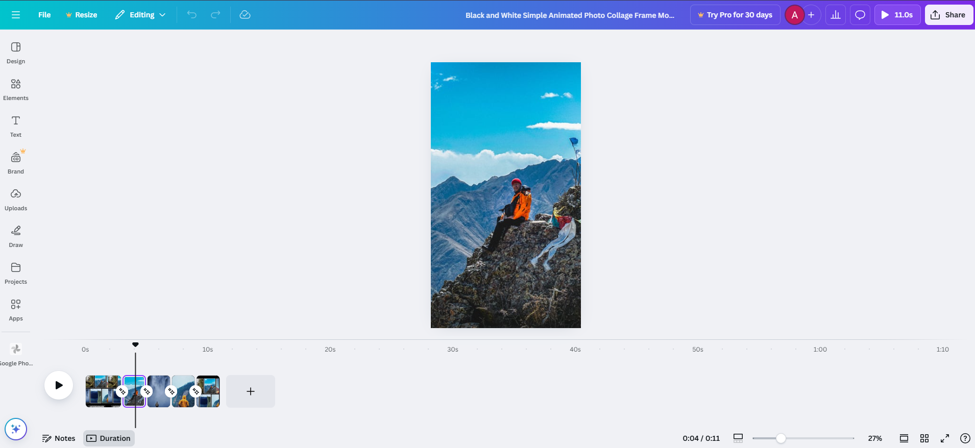 Utilisation de Canva IA pour générer une vidéo à partir d'une image
