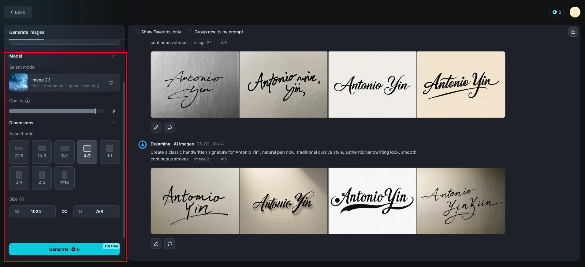 Make your name a signature