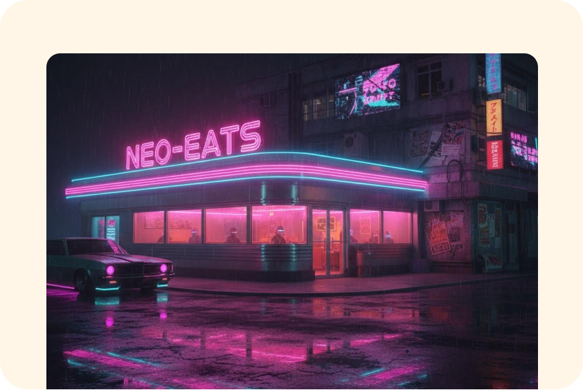 Digitale Kunst mit Neontextur