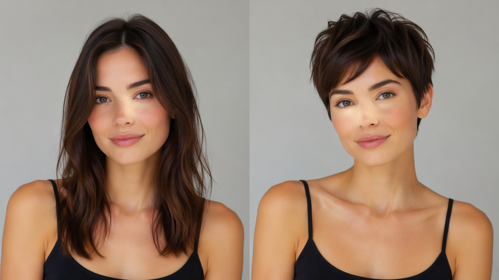 Dreamina virtual haircut try on prompt example 2: modern pixie haircut preview