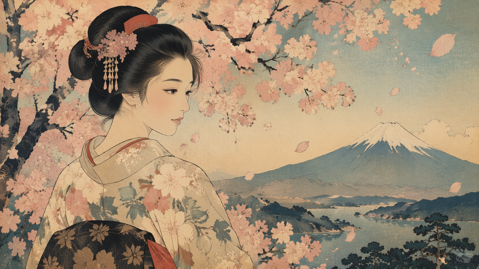 Dreamina AI Ukiyo E filter prompt example 3: Ink Line Profile Edit