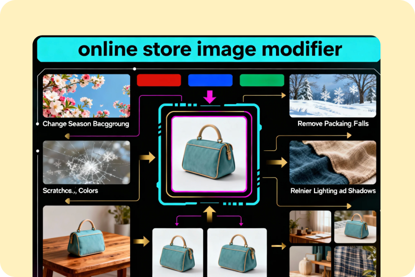 modificatore di immagini del negozio online