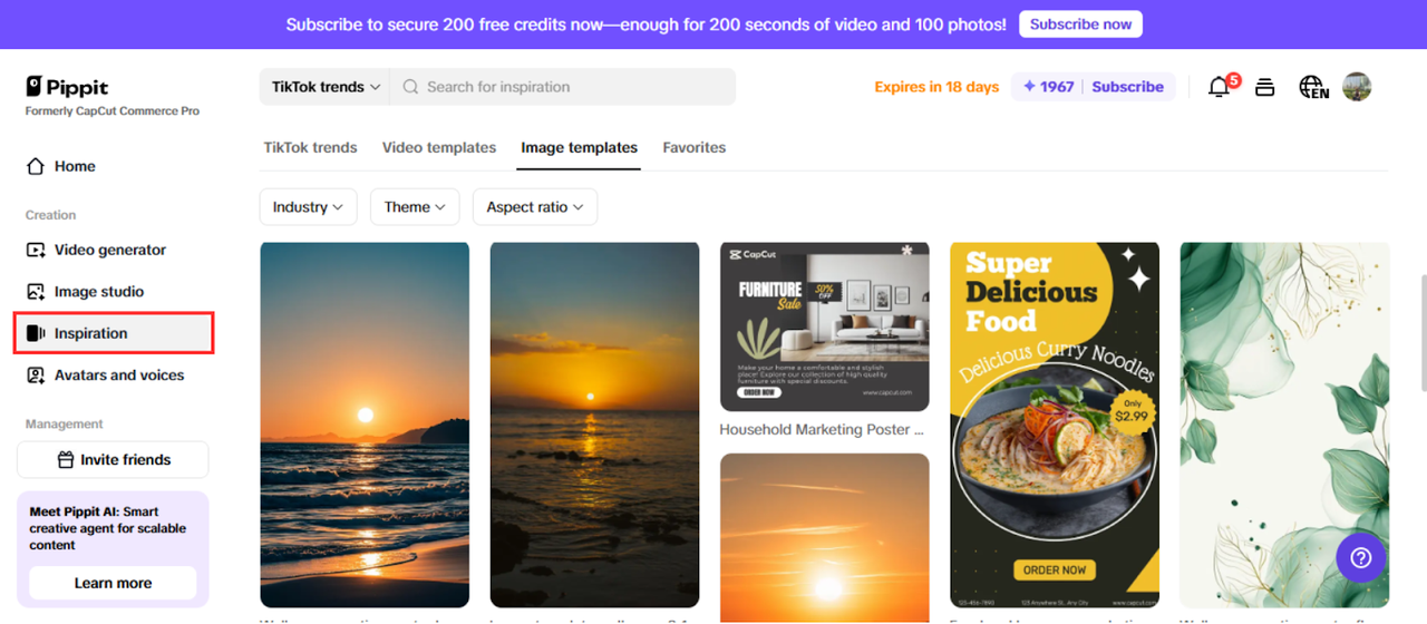 Image templates for product online auctions