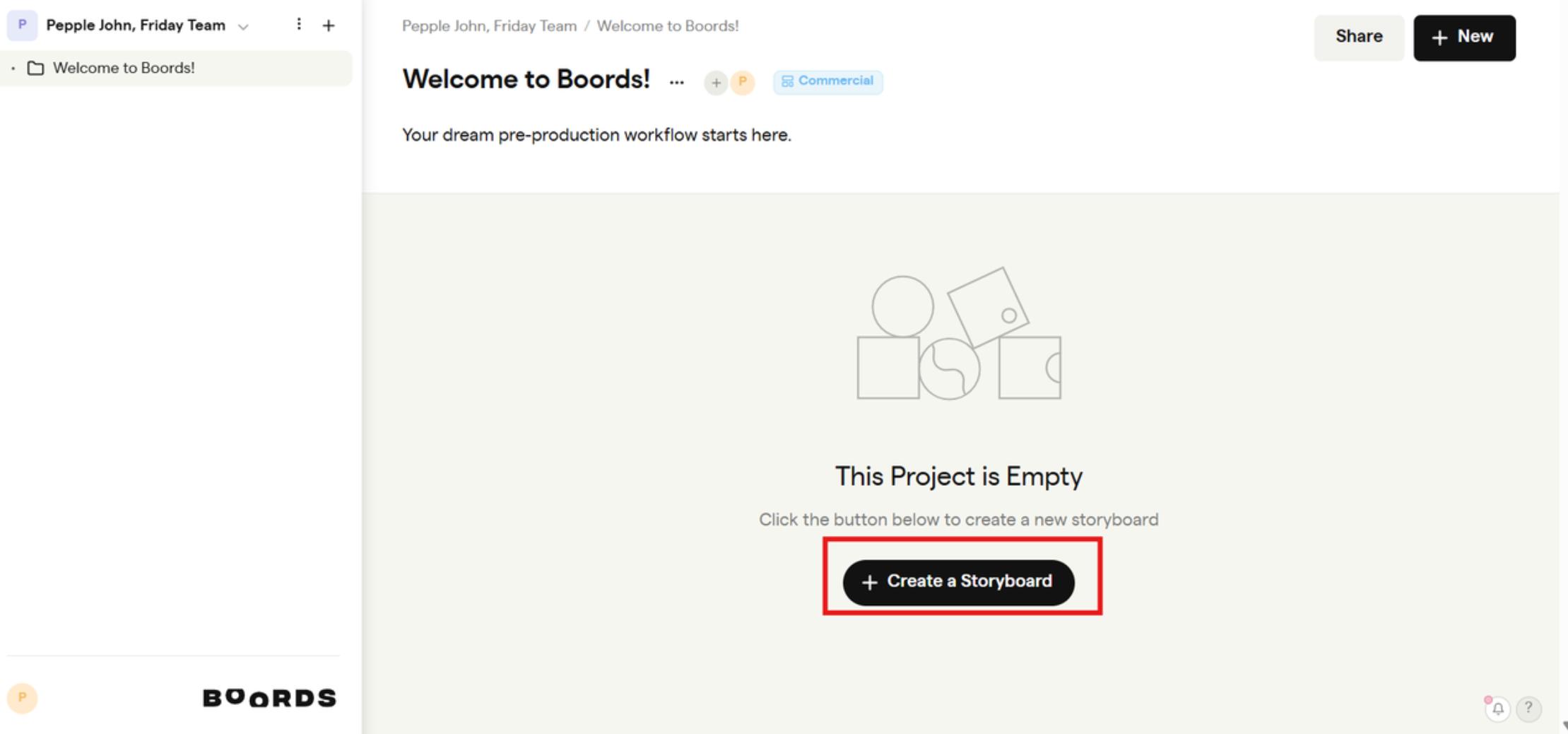 Klik "Buat storyboard"