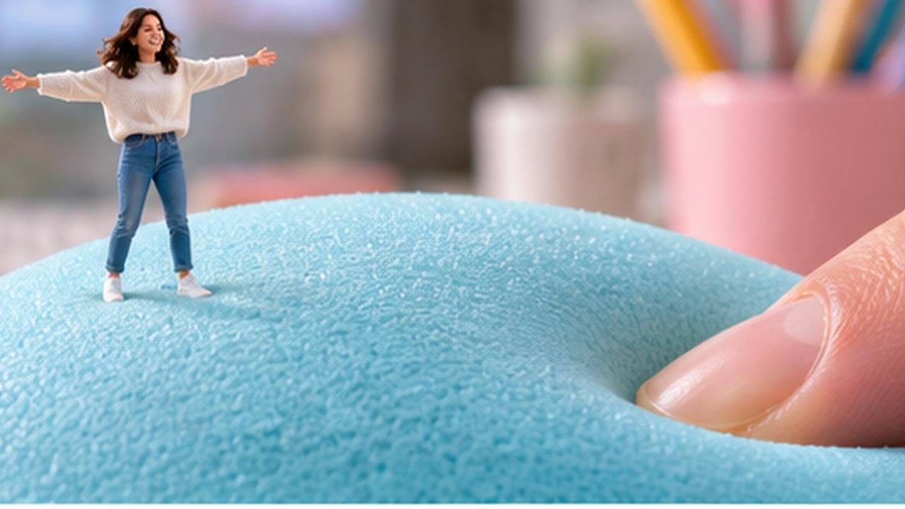 Squishy Foam Island example for AI Mini Stress-Relief Person Effect