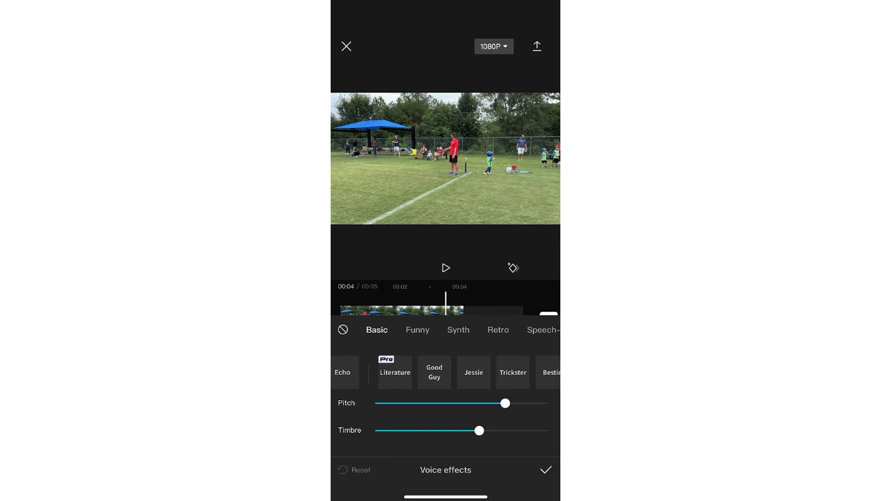 CapCut's mobile app interface