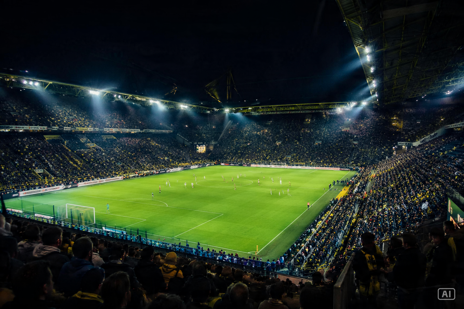 World Cup stadium at night image generated by Pippit