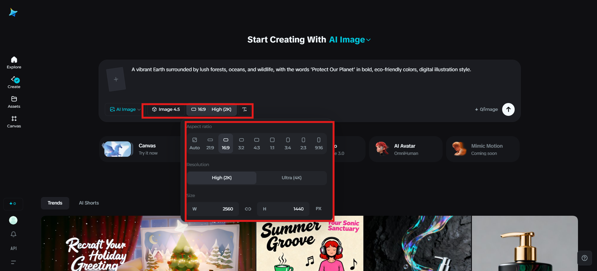 Customize settings