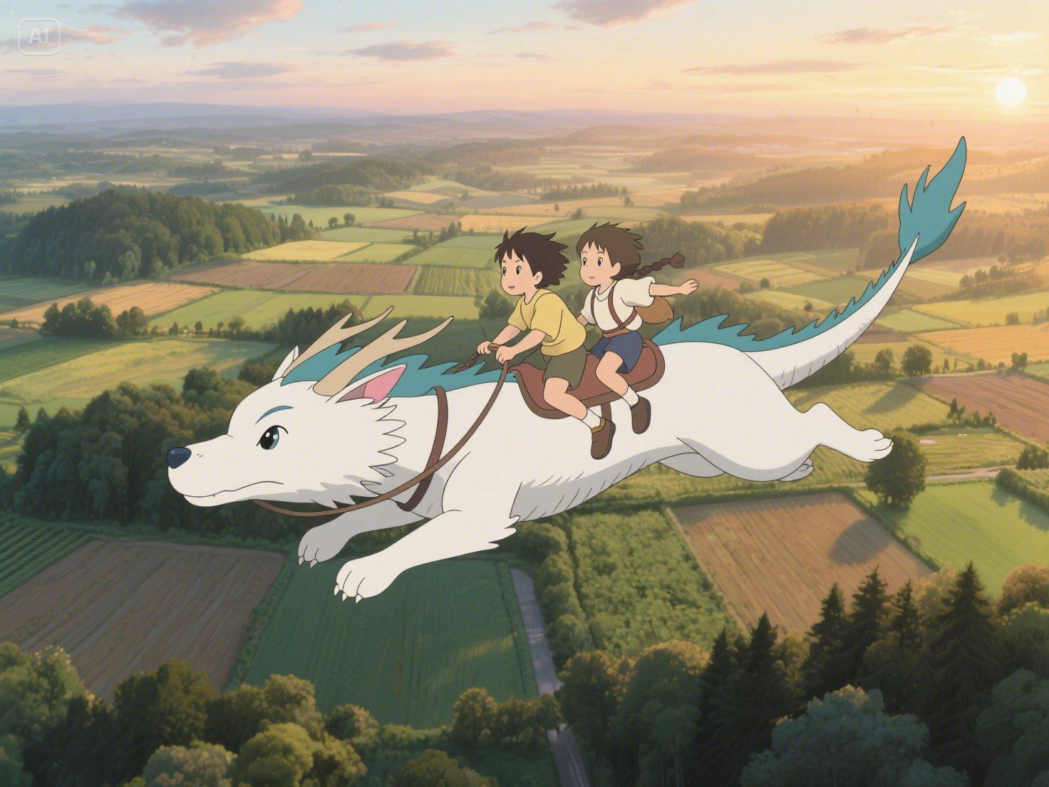 Volando aventura con ghibli ai generador de fotos