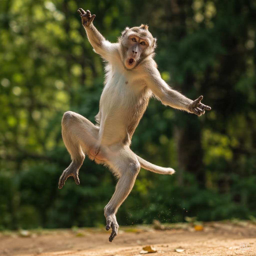 Dancing monkey image generated by Pippit