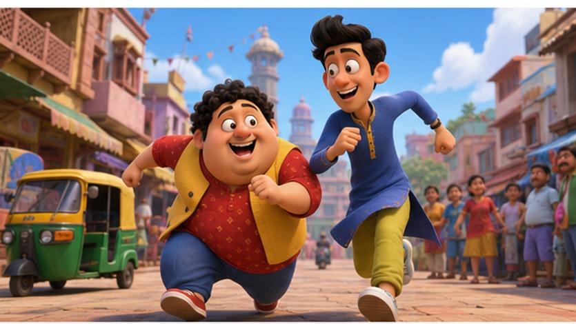 Motu Patlu AI Video Prompt ejemplo 1