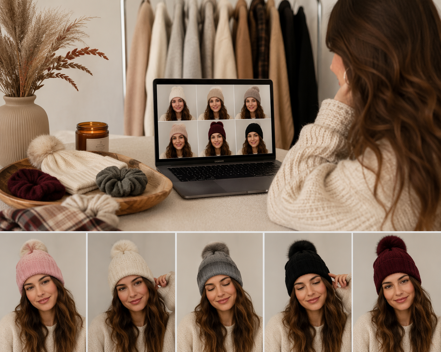 Dreamina virtual beanie subukan sa agarang halimbawa 3: Neutral Beanie Studio Preview