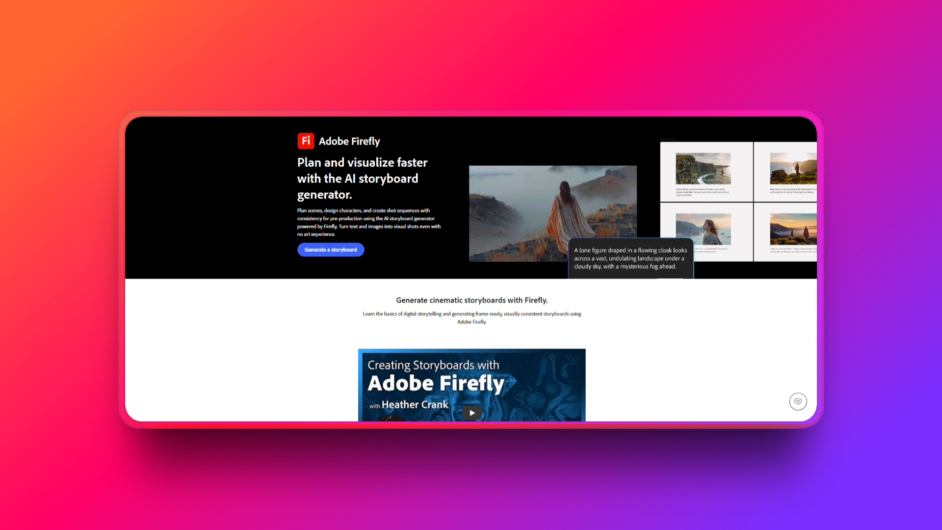 Kreator scenariuszy Adobe Firefly