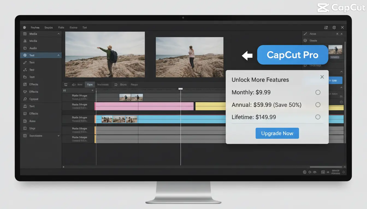 การเปลี่ยนแปลงราคาสำหรับ CapCutPro