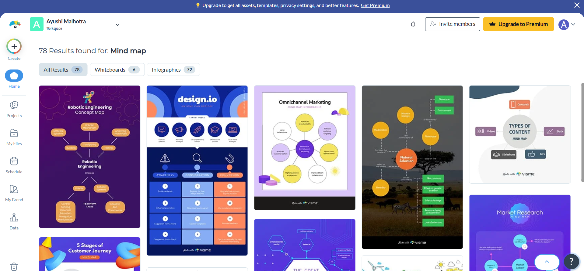 Visme: Mind-Map-Generator
