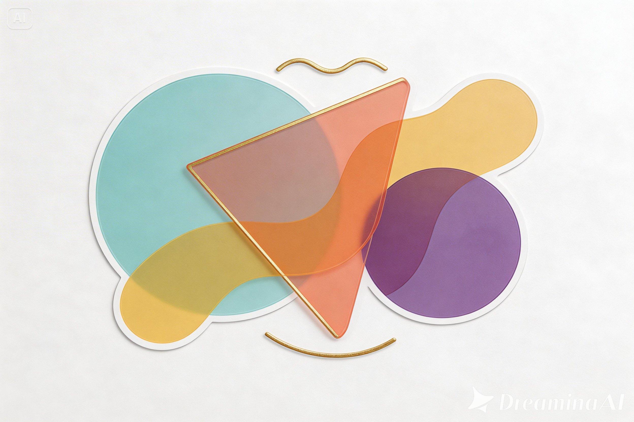 Abstract sticker ontwerp