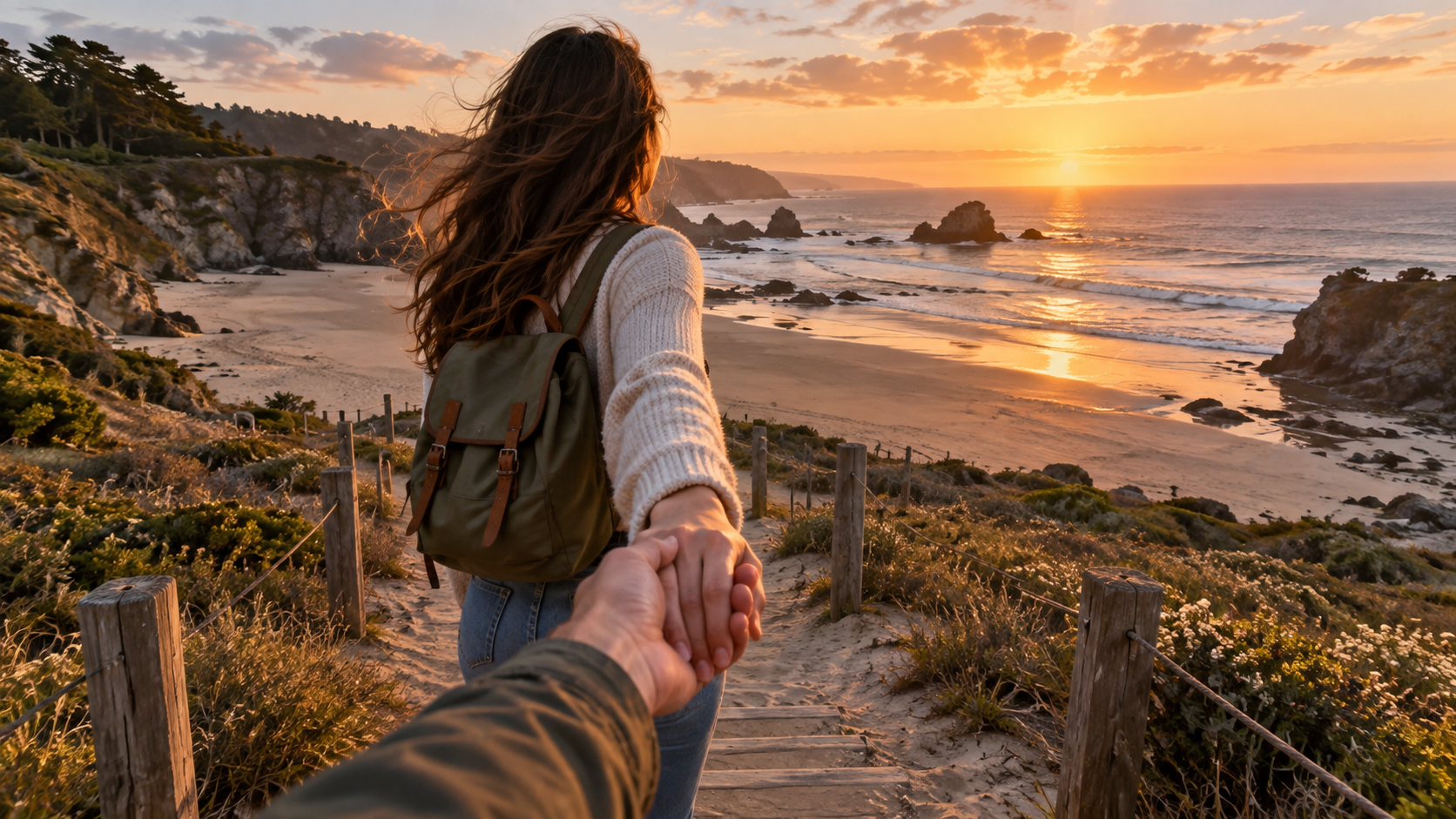 hand with me AI effect: Lead Me to the Coast