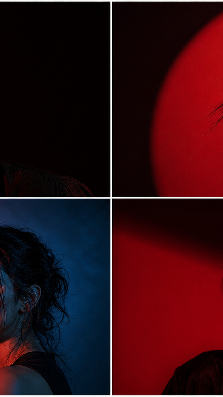 Red Studio Light Photo Prompt mobile hero