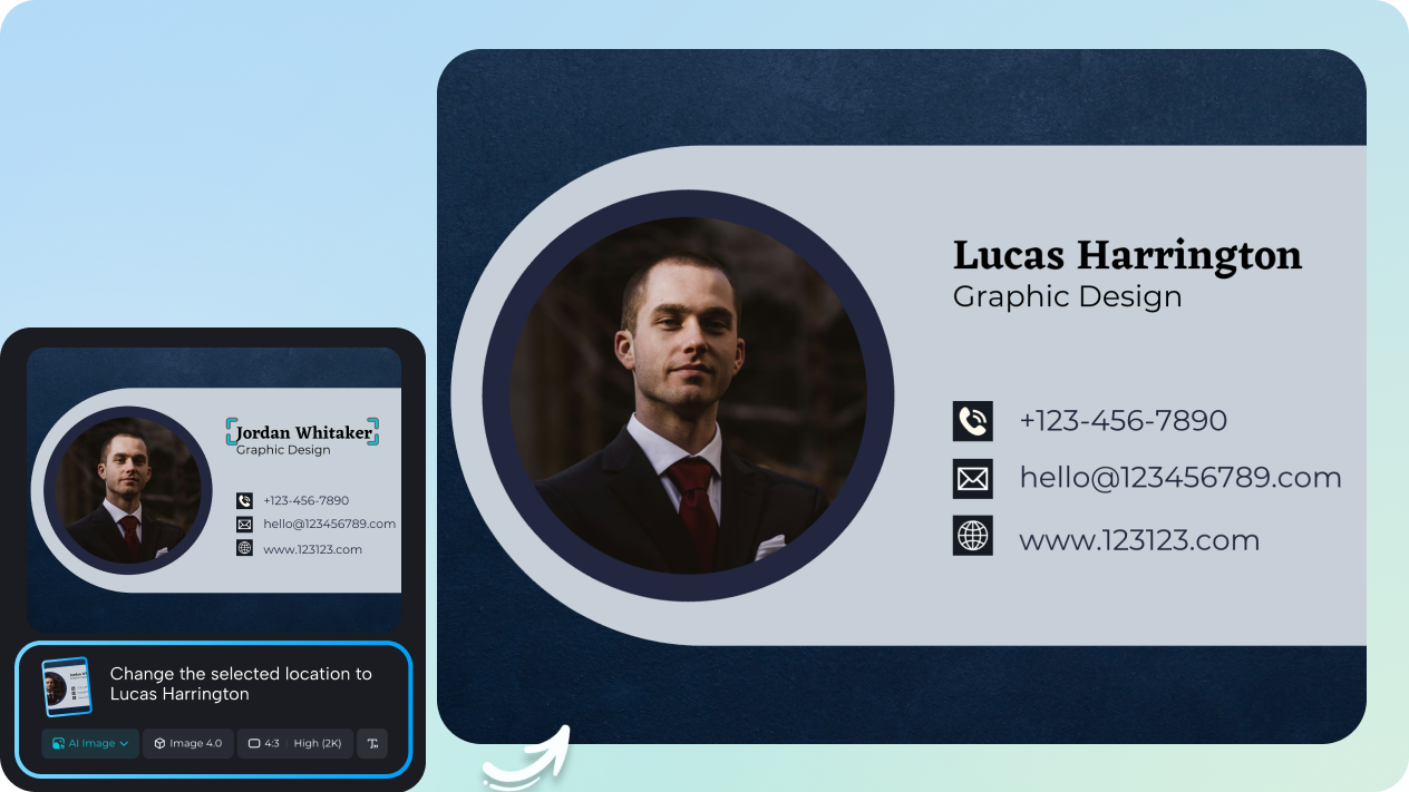 email signature with interactive