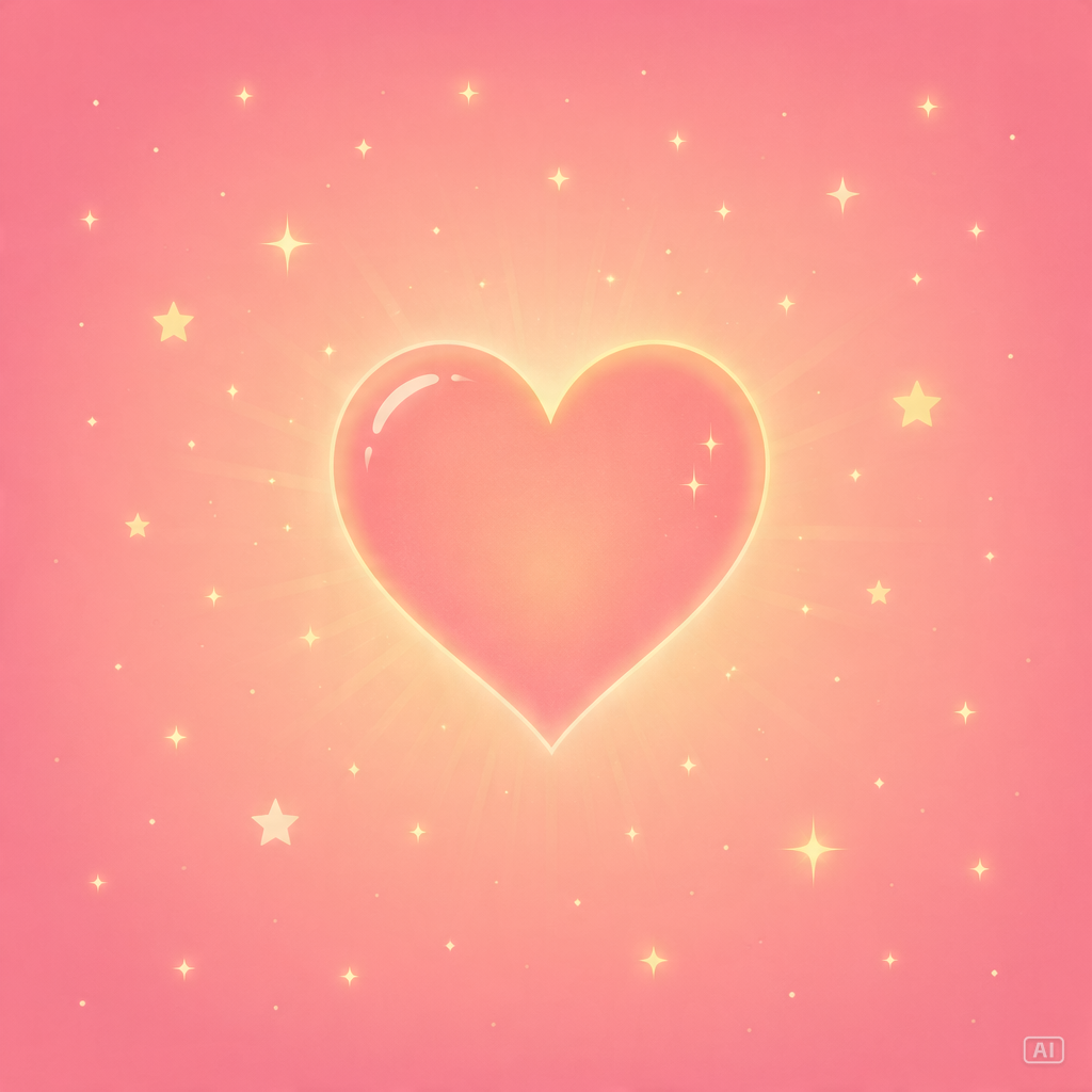 Glowing sparkle heart image generated by Pippit