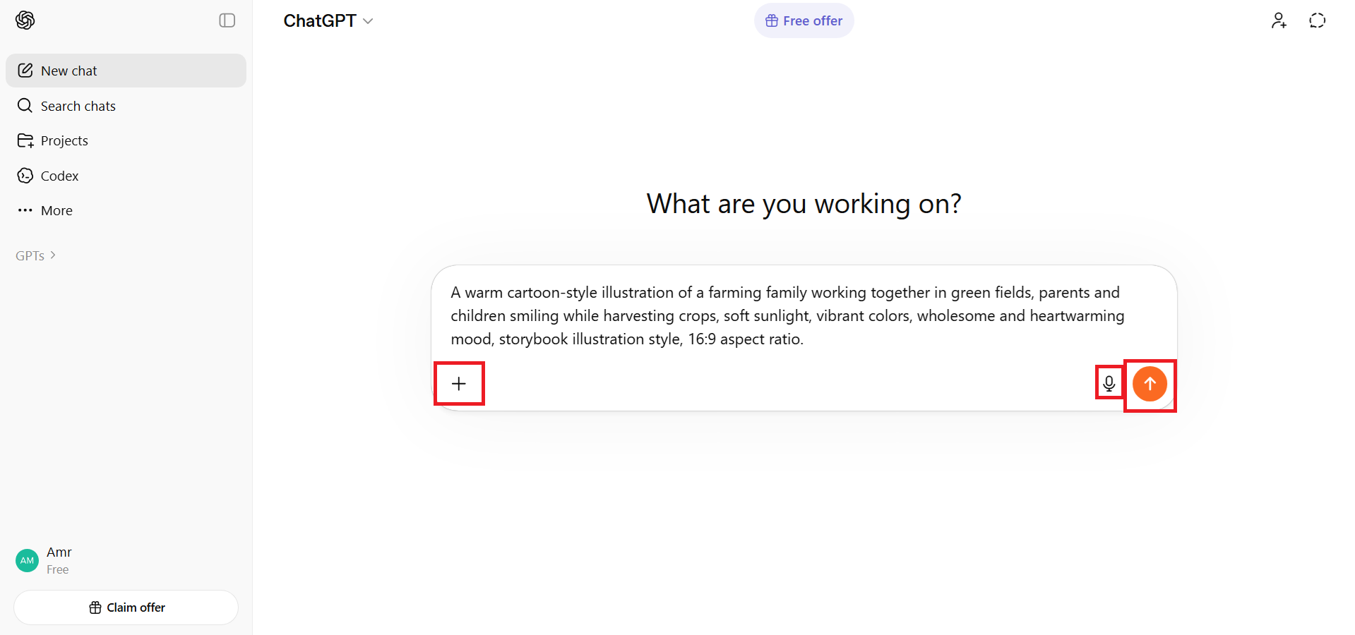 Generate using text, voice, or images