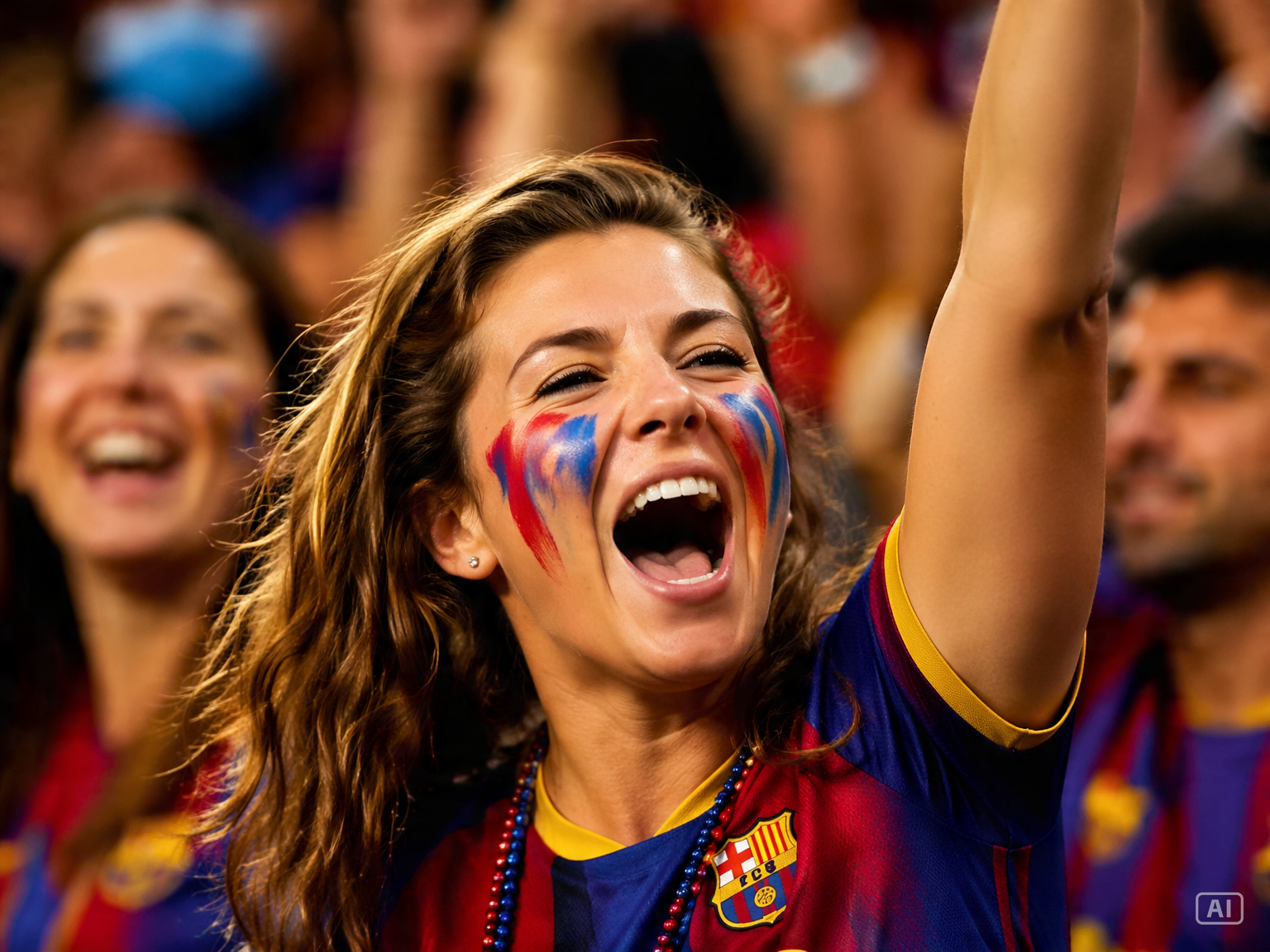 Face-painted World Cup fan image generated by Pippit