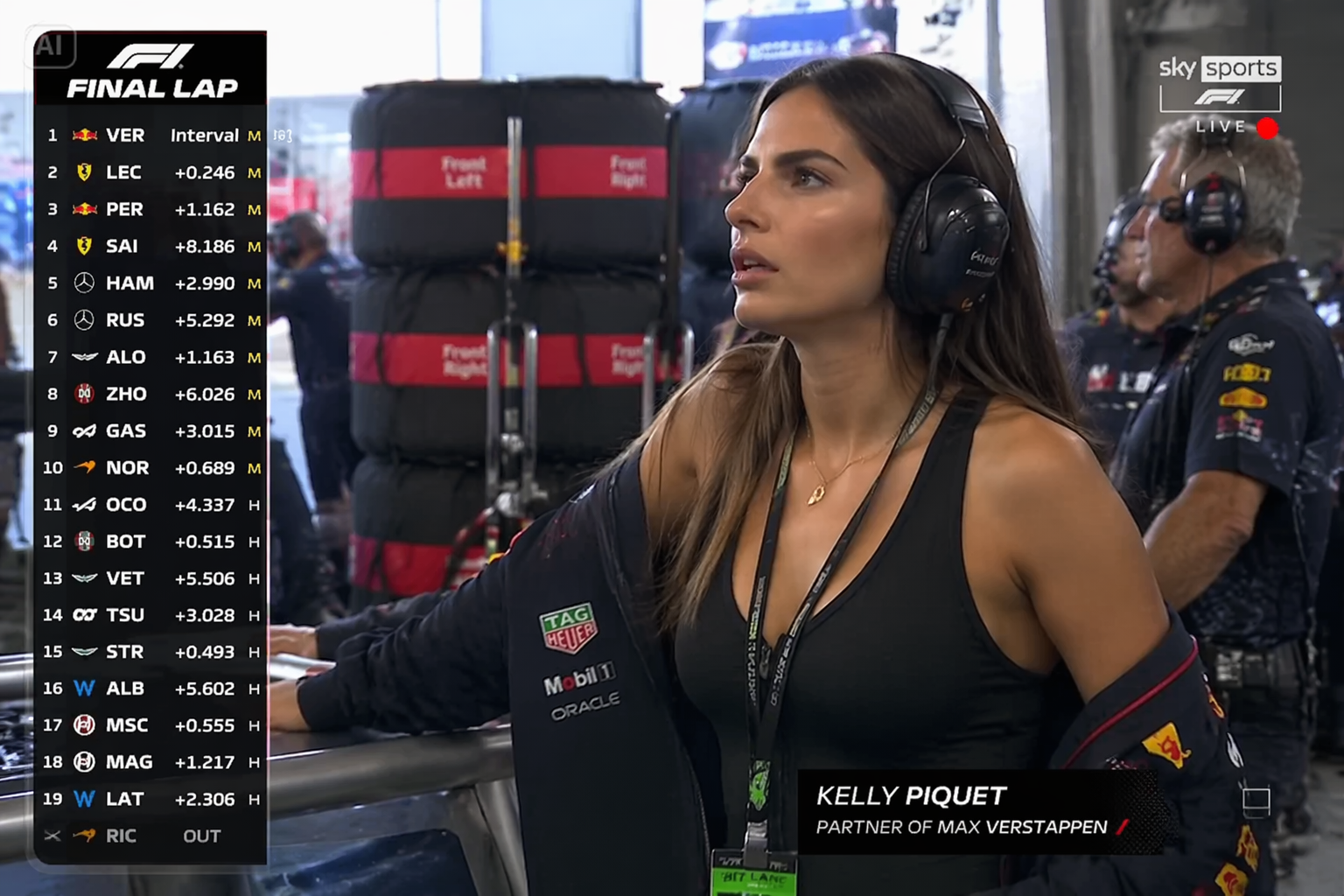 AI F1 live TV broadcast screenshots features